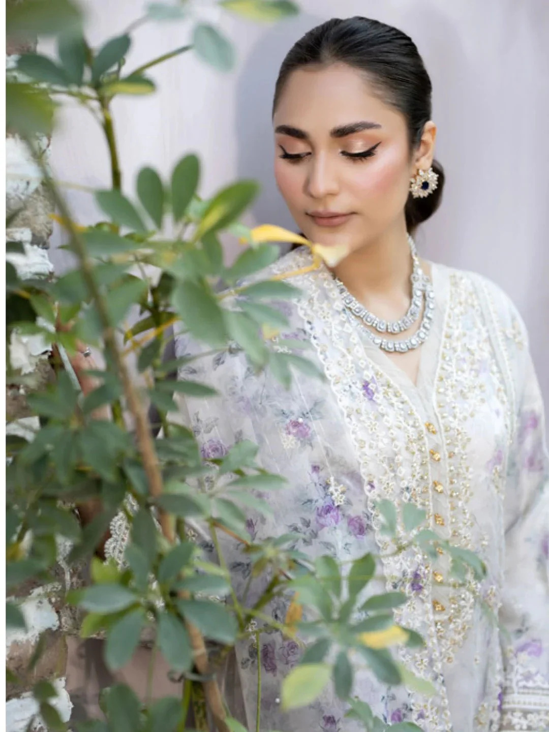 Mahiye By Noors Organza Semi Stitched 3pcs Design No -03 Pakistani Party Wear