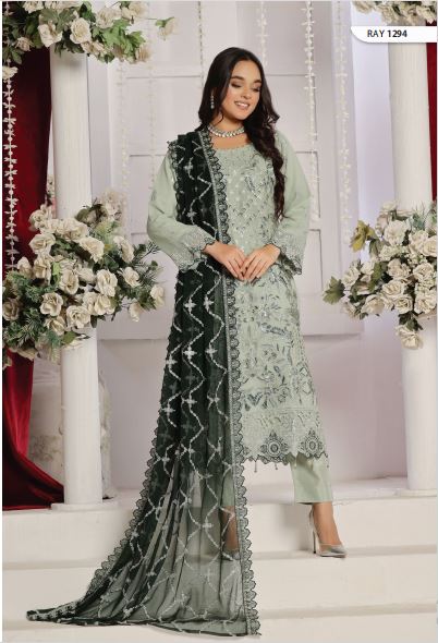 ZOHRA Unstitched Chiffon RAY-1294